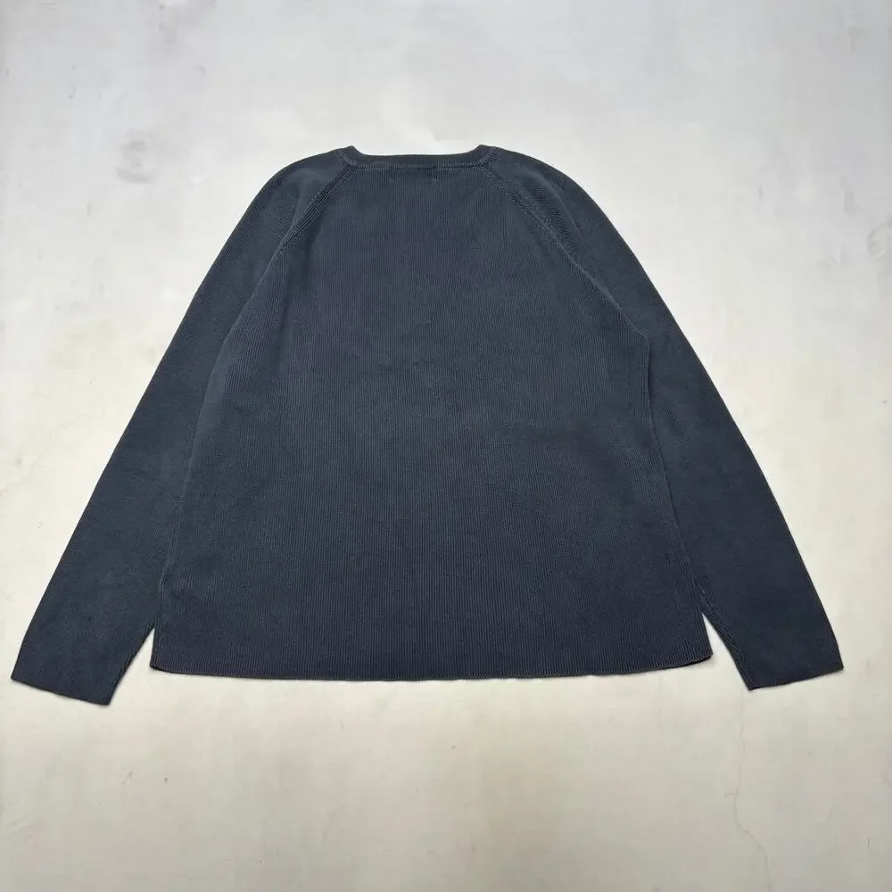 J.Crew Cotton Knit Henley Sweater Shirt Men's Large Pullover Minimalist Heritage